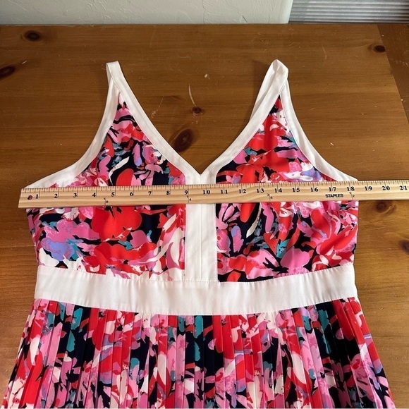 Katherine Kelly Pink Sleeveless Pleated Dress Size 10 - Picture 5 of 9